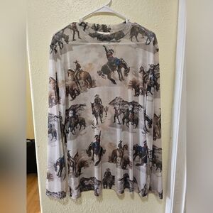 Avery Women's Western Mesh Top